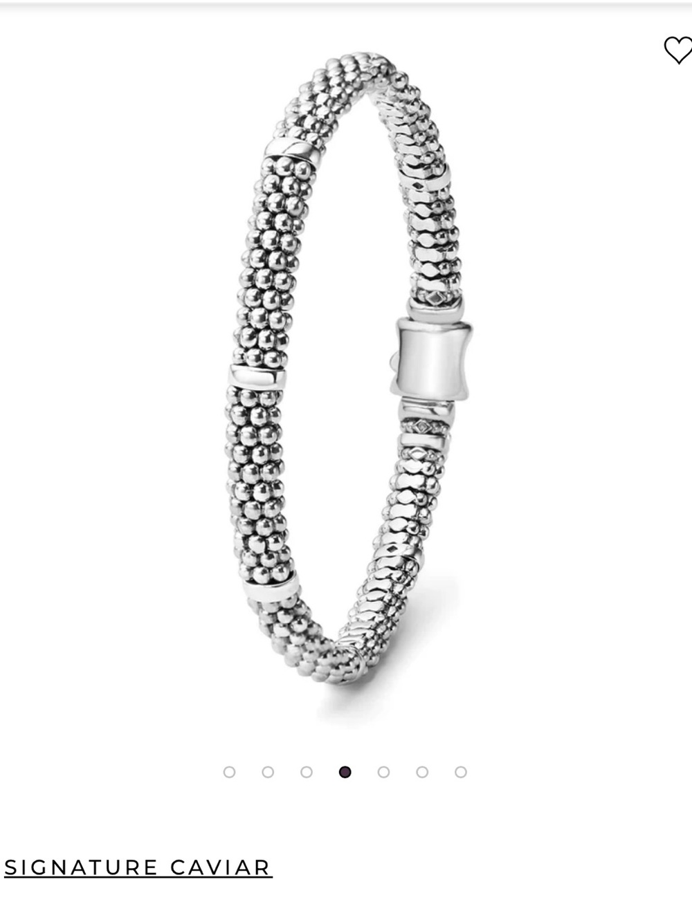 LAGOS Signature Silver Beaded Caviar Bracelet - Picture 3 of 9